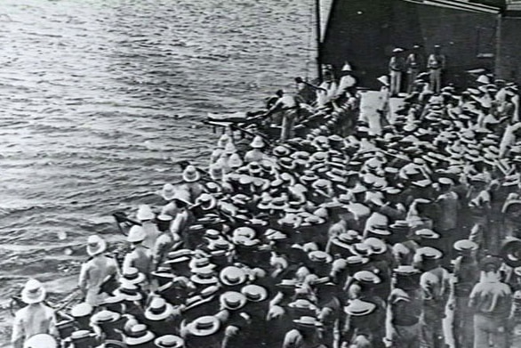 Burial at sea of Able Seaman Robert Moffatt