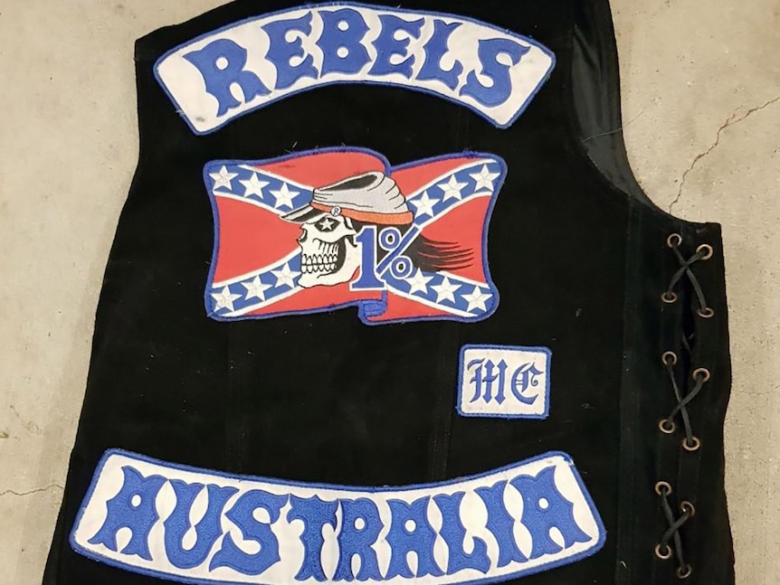 A Rebels vest seized during the Queensland police operation