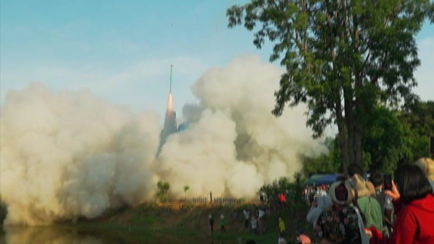 An explosive mix of gunpowder, alcohol, and tradition: Thailand's Bung Fai rocket festival kicks off with a bang