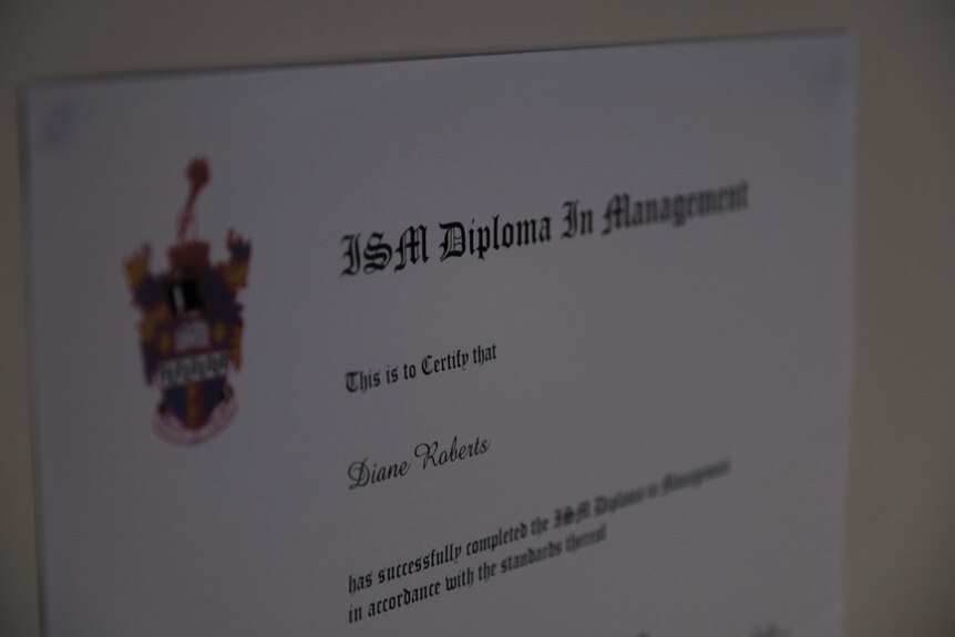 document showing diploma in management