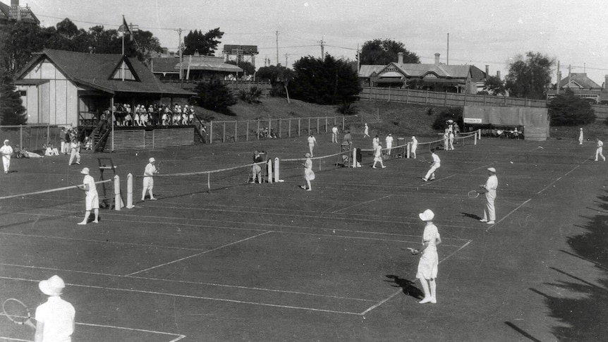 Loton Park Tennis Club in the 1920s. The Club is 100 years old this year.