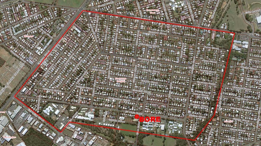 Aerial map of Svensson Heights in Bundaberg