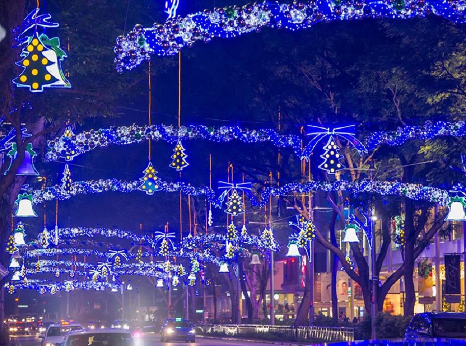 Lights along Singapore's Orchard Road.