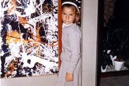 Patti Adler with Blue Poles as a child.