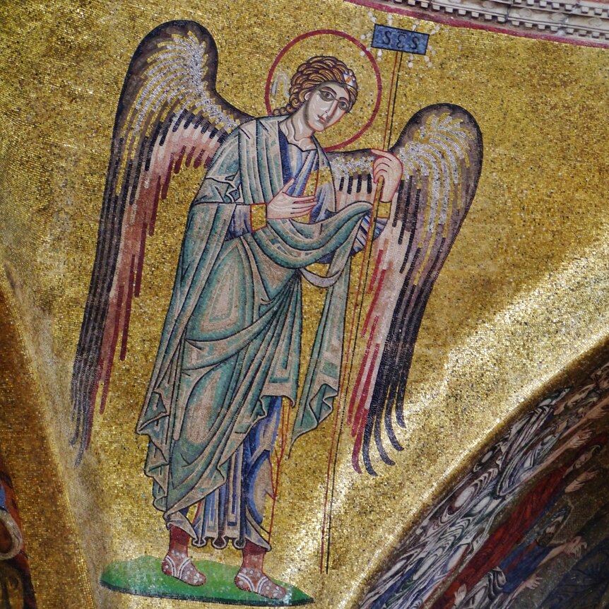 Angel mosaic St Mark's Venice