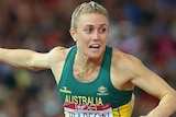 Sally Pearson crosses the line to win 100m hurdles