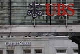 Logos of two Swiss banks.