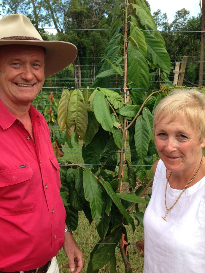 Owners Chris and Lynn Jahnke at their farm at Mission Beach