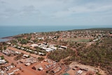 An aerial view of the township of Galiwin'ku on Elcho Island.