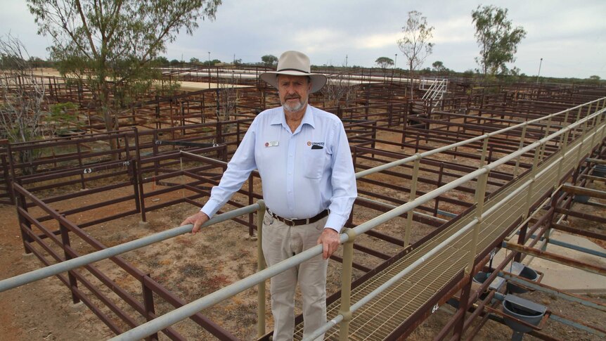 Ed Warren standing in the stockyards