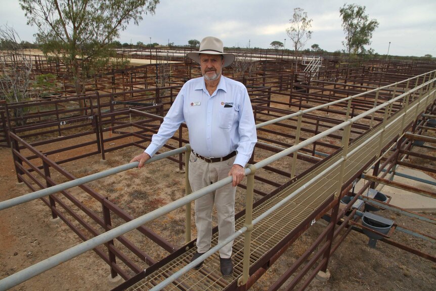 Ed Warren standing in the stockyards