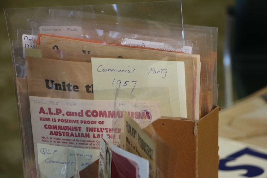 A collection of election material in the John Oxley Library.