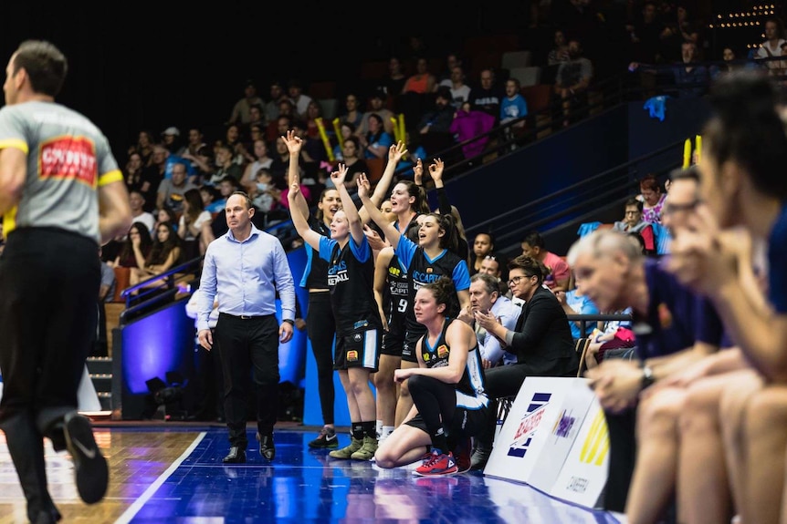 Paul Goriss on the sideline with the Canberra Capitals.