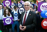 Alistair Darling campaigns in Edinburgh