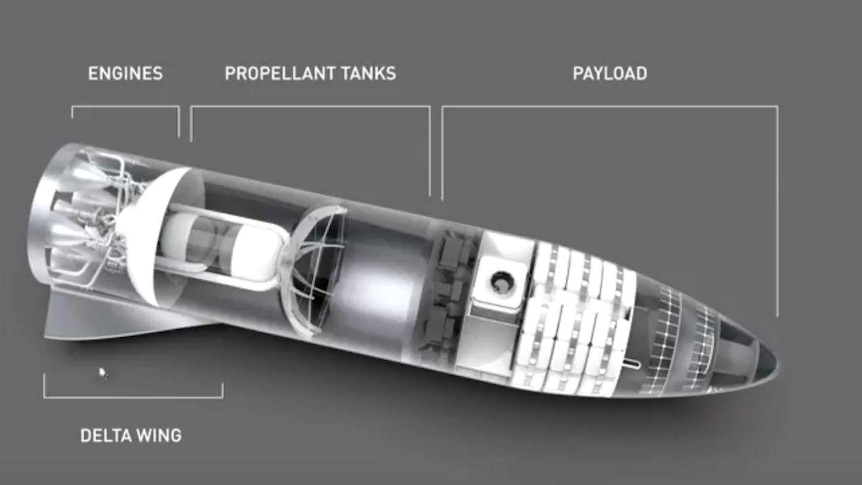 An infographic of a rocket