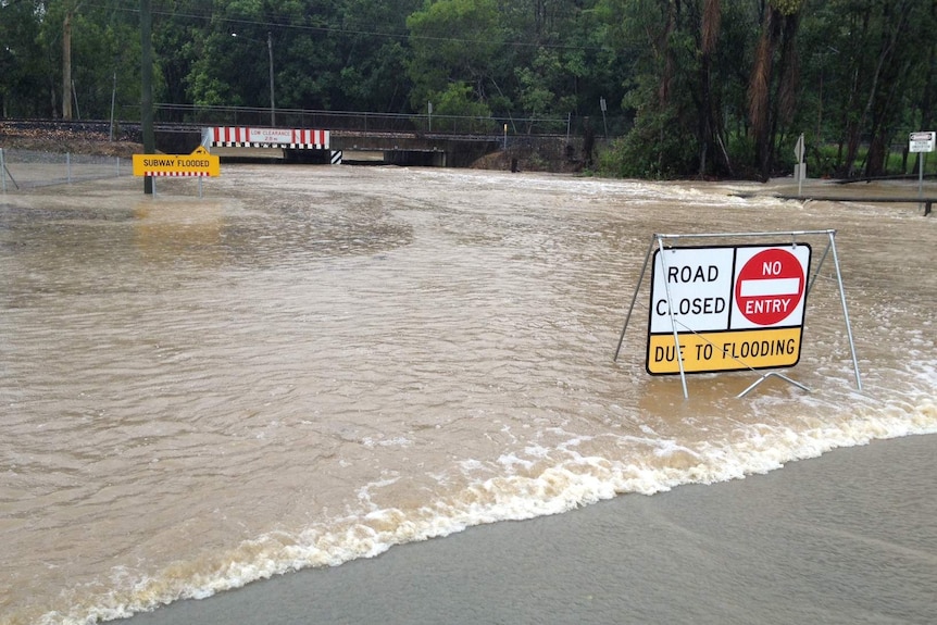 Floodwaters force road closure at Pomona