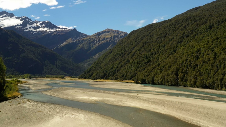 A river in New Zealand's Southern Alps.