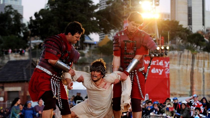 Actors recreate the biblical account of Jesus Christ's final days.