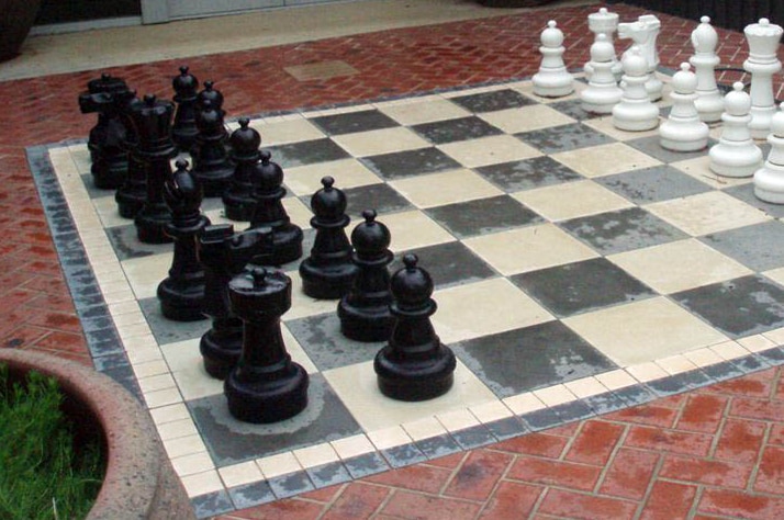 Outdoor chess board at Strathewen Primary School