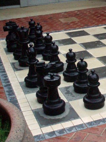 Outdoor chess board at Strathewen Primary School