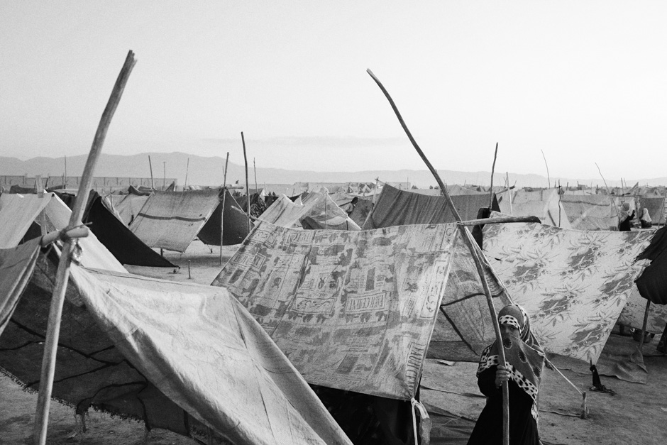 Outside Kunduz City, a camp sprang up after fighting in adjacent districts between Taliban and government forces intensified.