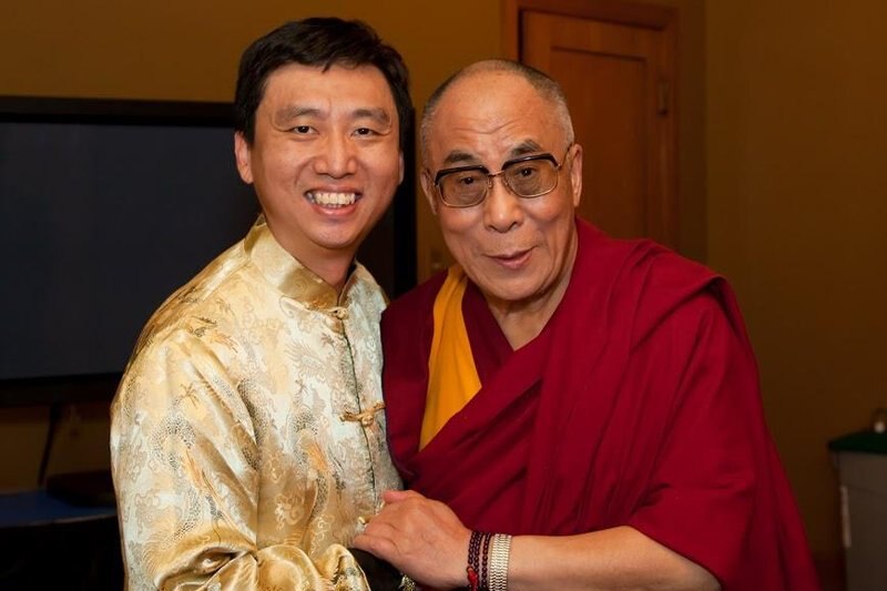 Chade-Meng Tan, whose official job title at Google was Jolly Good Fellow, meets with the Dalai Lama.