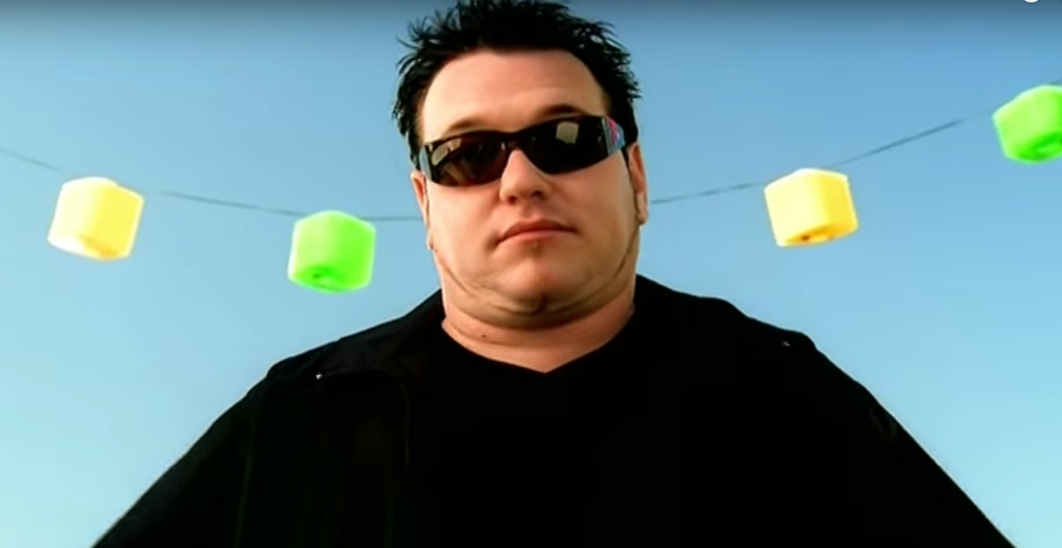 A still taken from the All Star music video by the American rock band Smash Mouth.