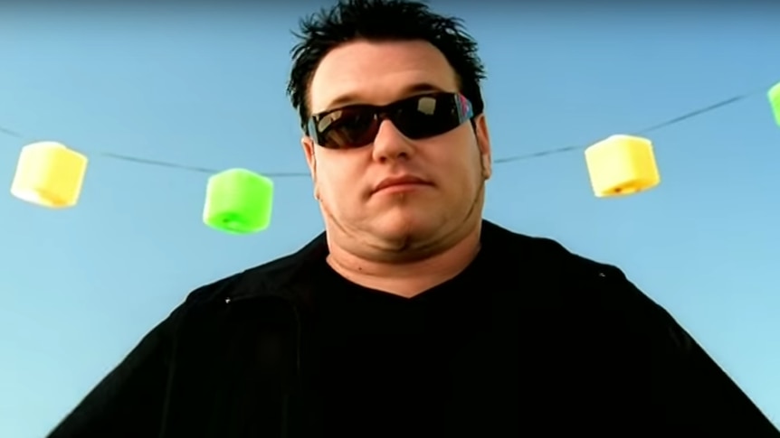 A still taken from the All Star music video by the American rock band Smash Mouth.