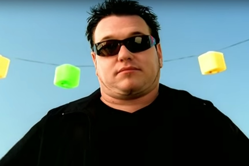 A still taken from the All Star music video by the American rock band Smash Mouth.