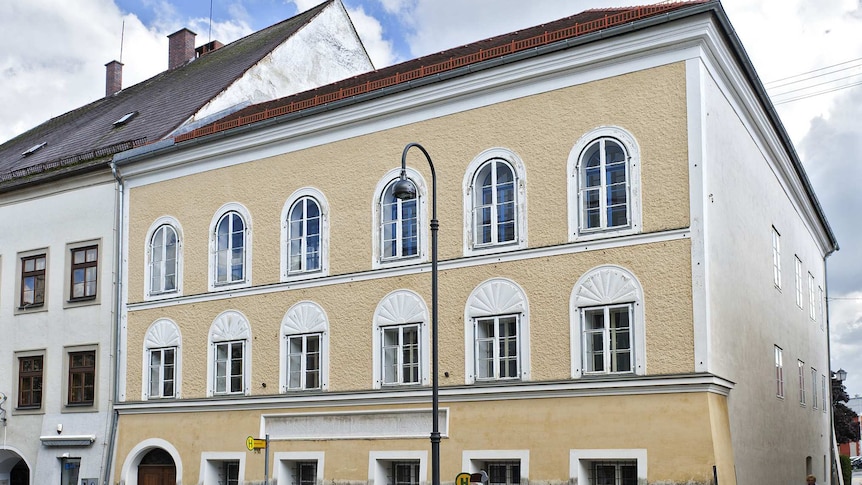 The house were Adolf Hitler was born on April 20, 1889 in Braunau, Austria.