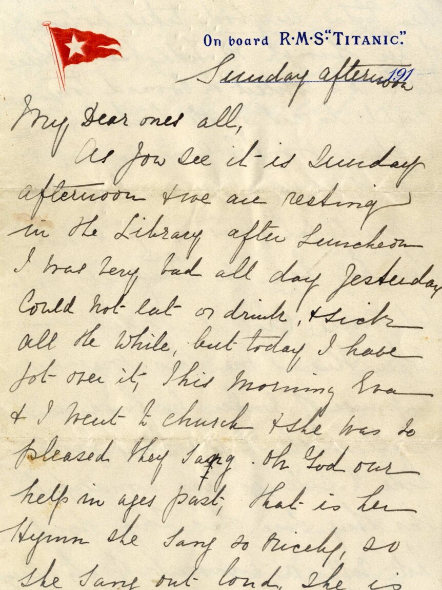 Last letter written on board the Titanic sells at auction