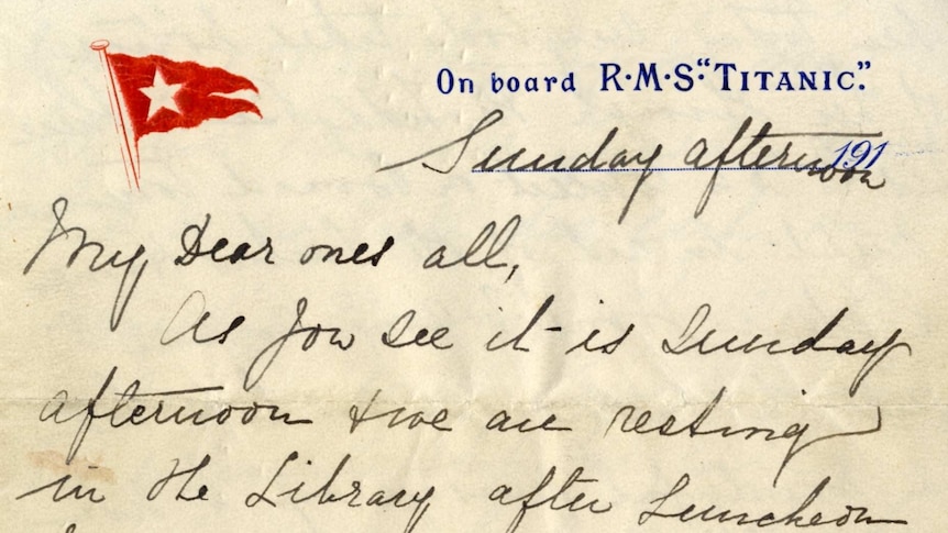 Last letter written on board the Titanic sells at auction