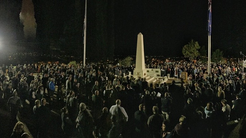 About 2,000 gathered for Anzac Day commemorations in Alice Springs.
