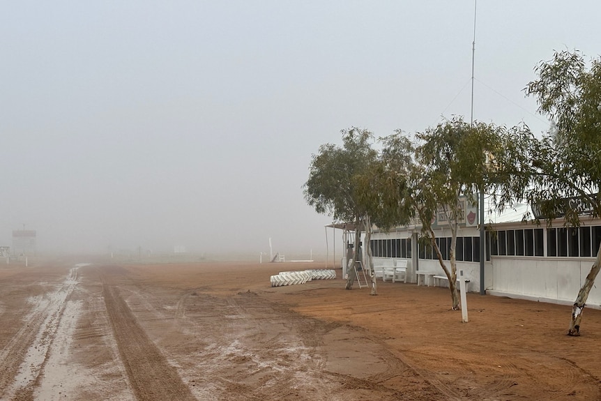 outback pub in fog