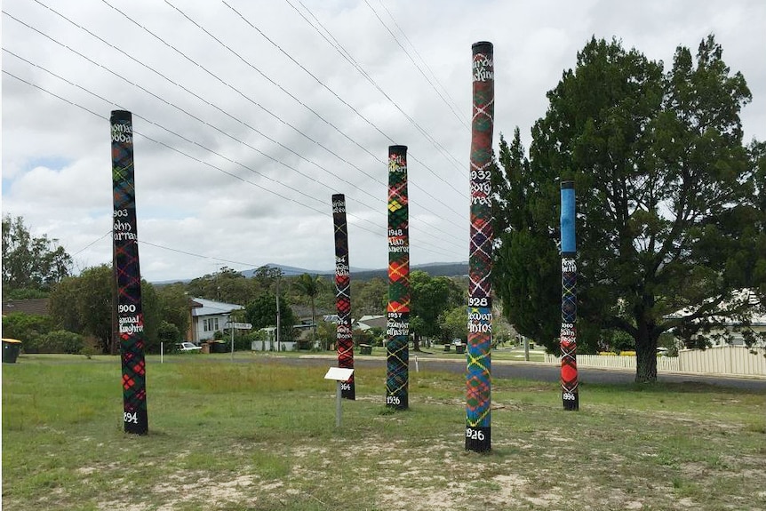 Chiefs' tartan poles