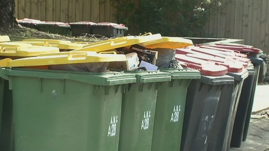 Uncollected rubbish in Sydney