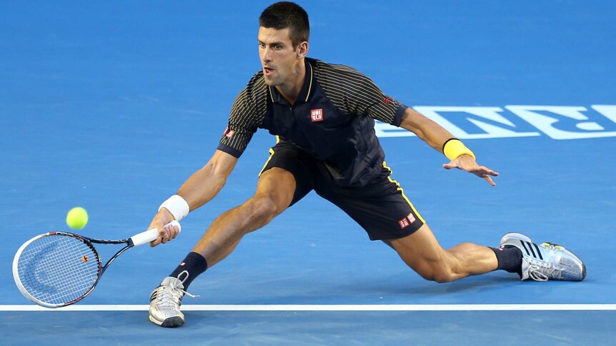 Djokovic being stretched