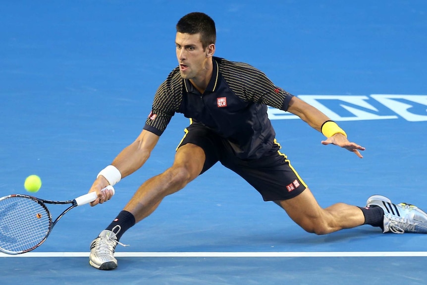 Djokovic being stretched