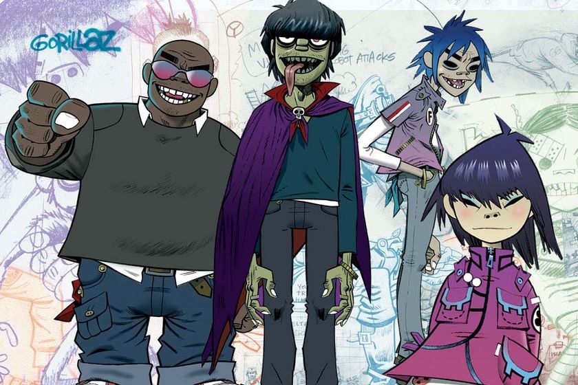 Animated image of the band Gorillaz