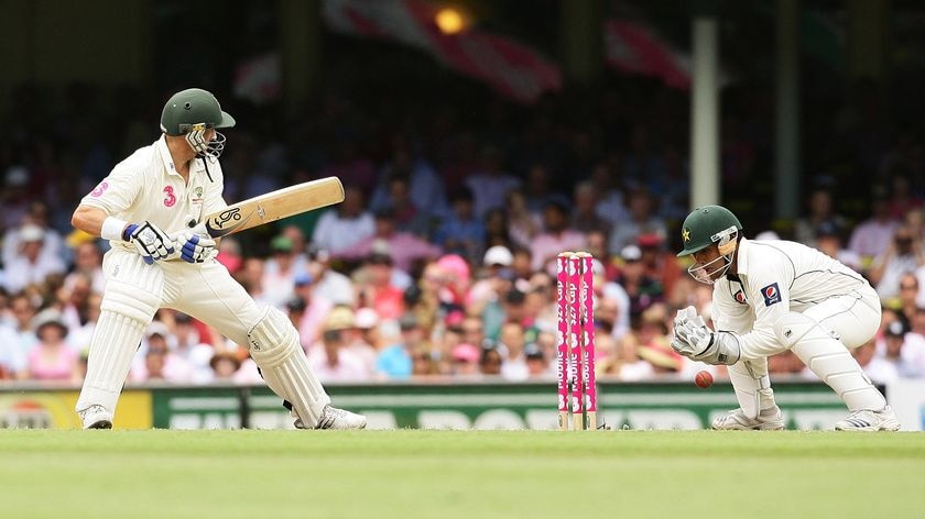 Catches win matches...Akmal gave Hussey three lives off Danish Kaneria's bowling.