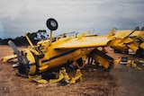 Crashed plane historic photo