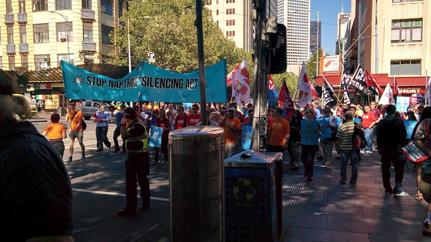 Protest march in CBD