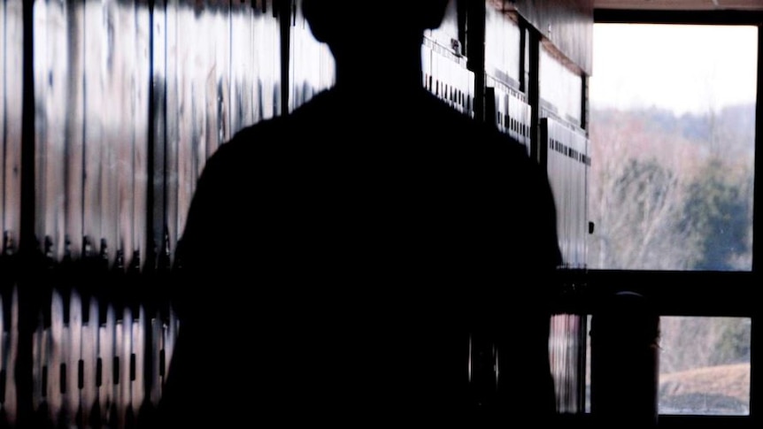 A silhouetted person