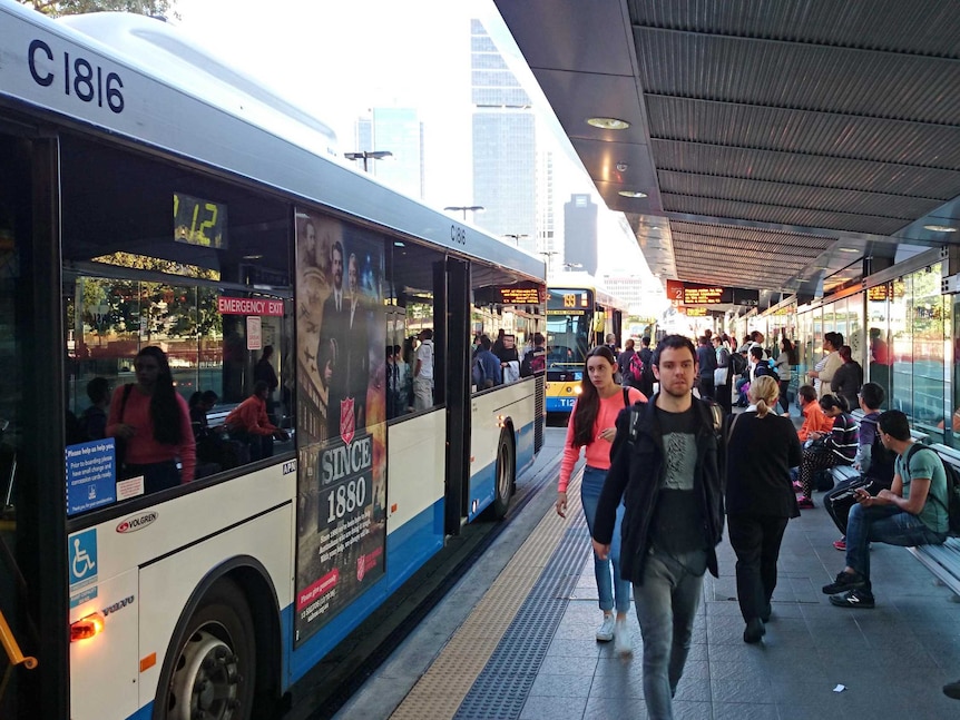 Commuters in Brisbane