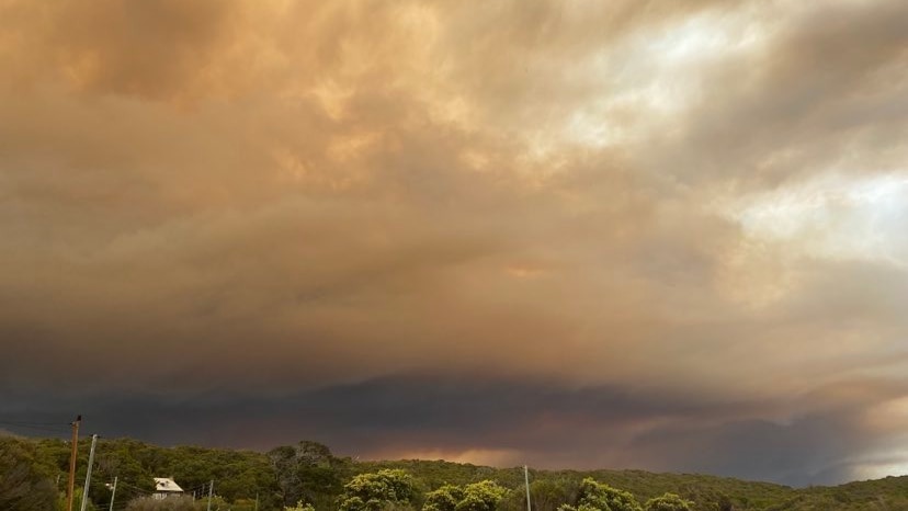 Ominous sky over Margaret River paddock