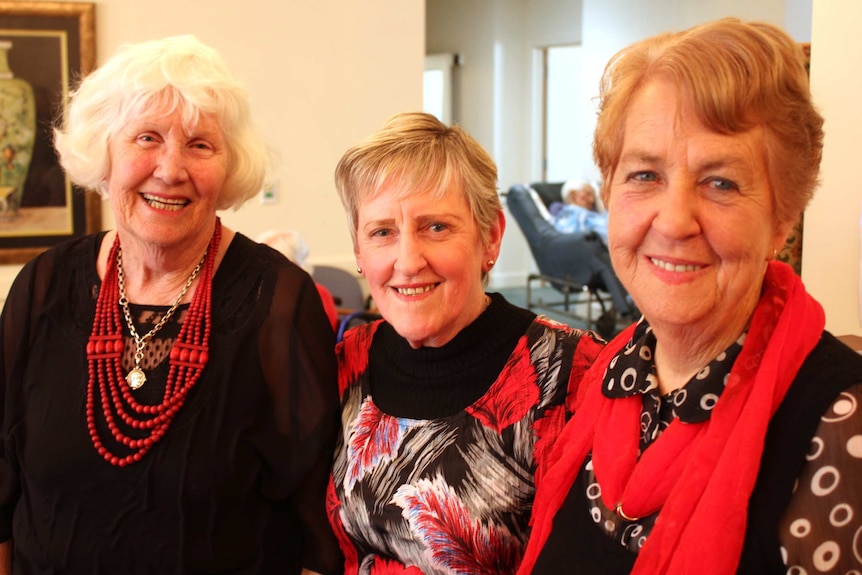 Three members of the Miss Spent Ukes (from left) Margaret, Helen Todd and Faye Gregory.