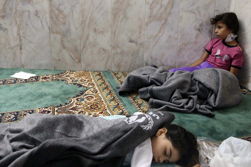 Children recover after alleged Syrian army gas attack