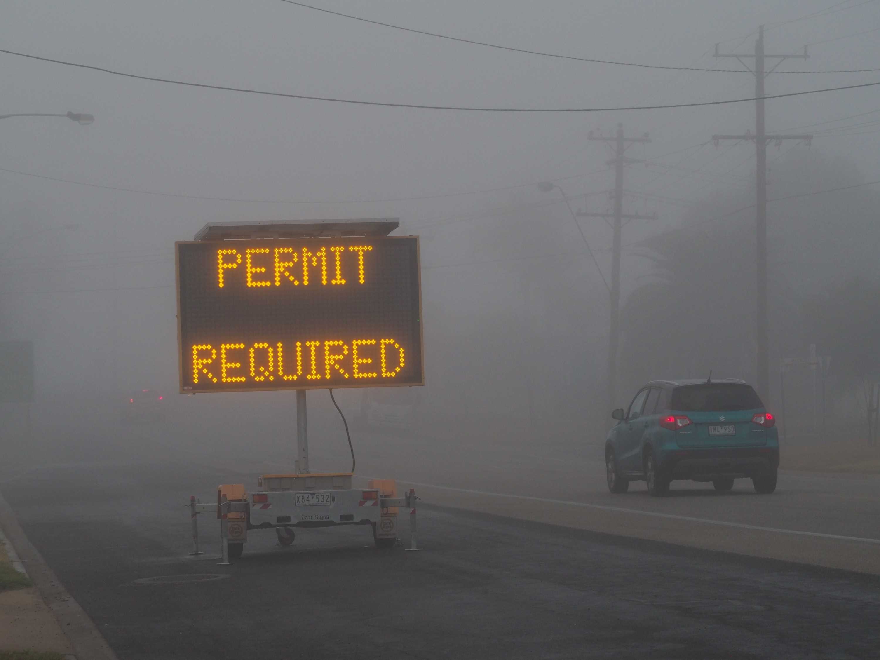 Permit required sign