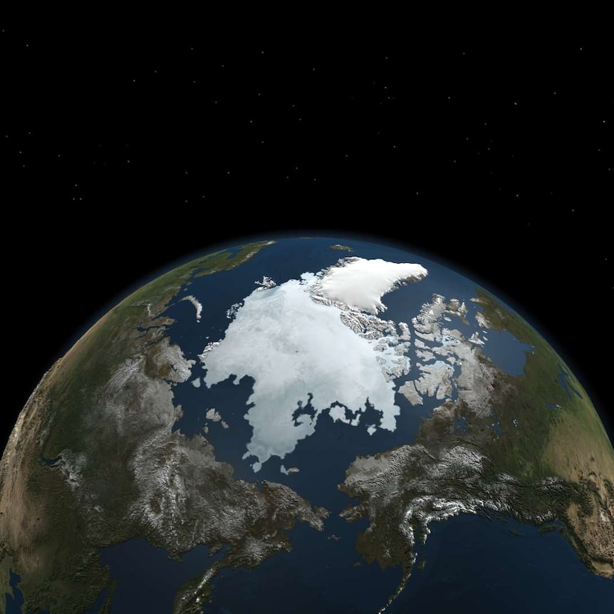 A view of the earth from a satellite in orbit.
