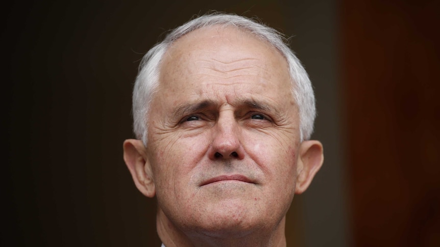 Malcolm Turnbull looks into the distance.